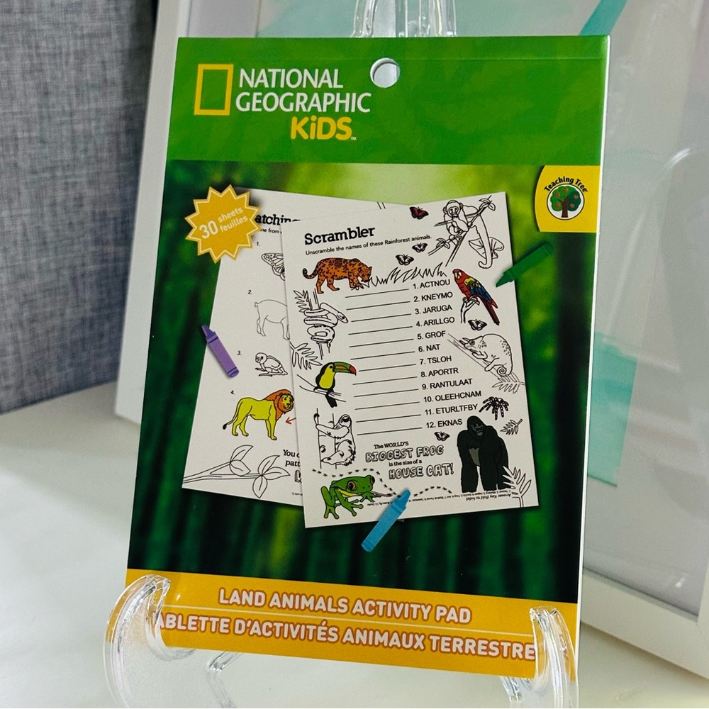 NEW National Geographic Kids Land Animals Activity Pad